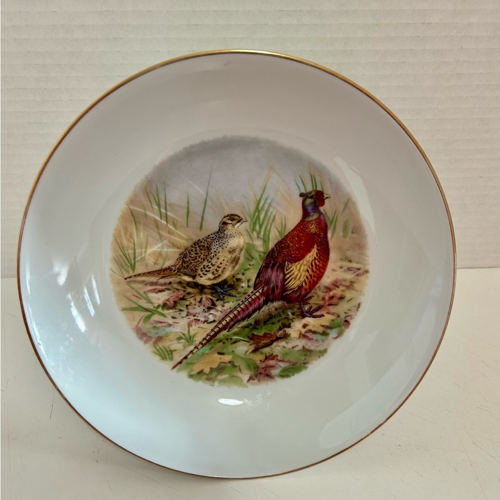 VTG NAAMAN Israel Porcelain Pedestal Footed Cake Plate